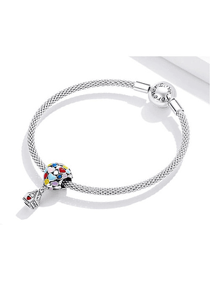 Charm Casita con Globos Plata 925