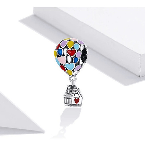 Charm Casita con Globos Plata 925 3
