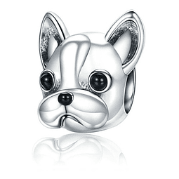 Charm Perro Bulldog Plata 925