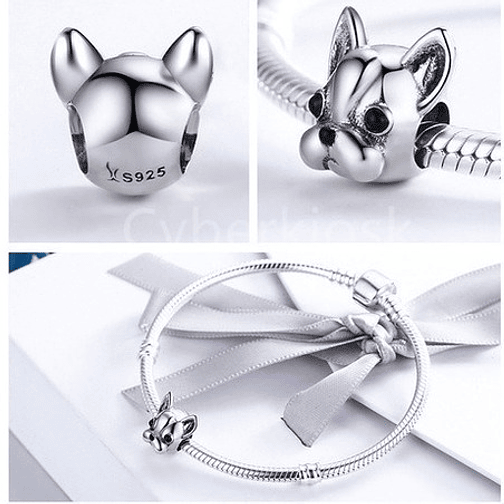 Charm Perro Bulldog Plata 925 2