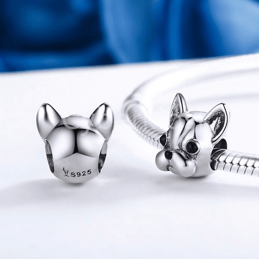 Charm Perro Bulldog Plata 925 3