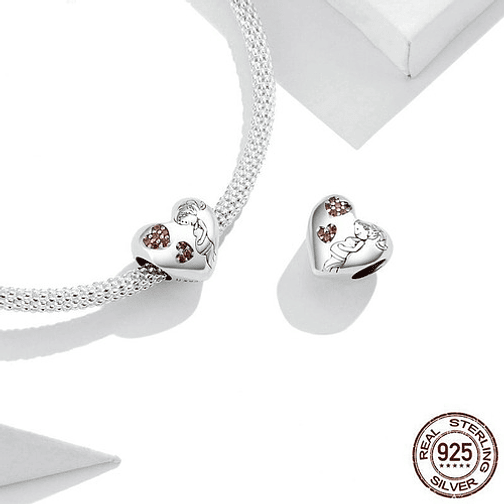 Charm Embarazada en Corazon Plata 925 2