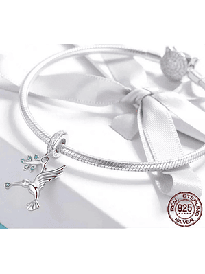Charm Colibri Picaflor Plata 925