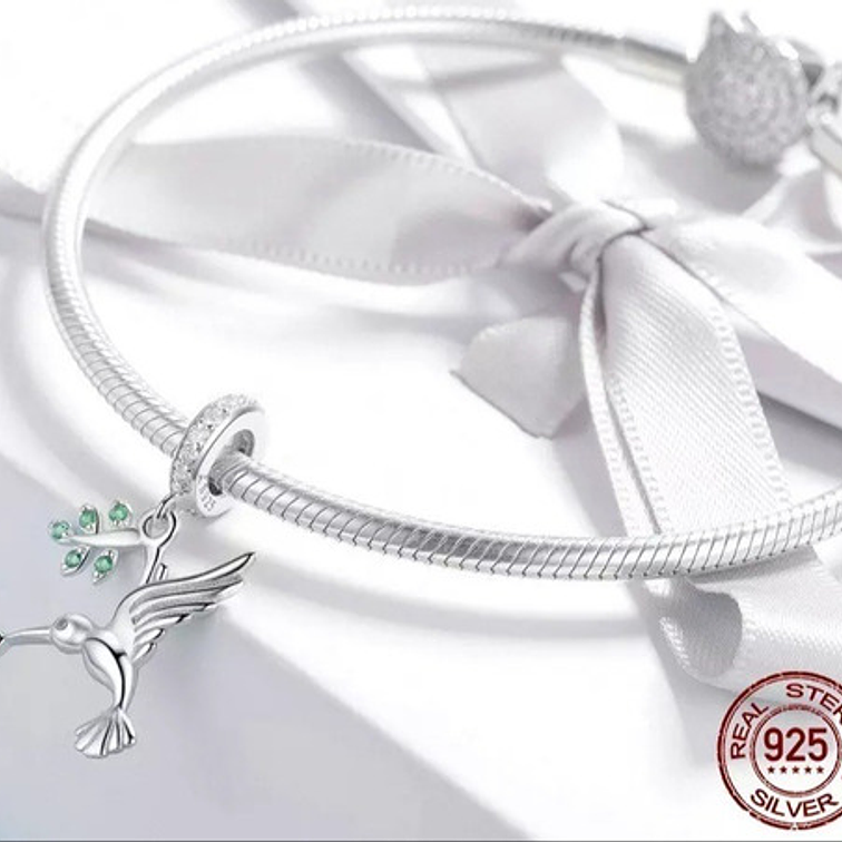 Charm Colibri Picaflor Plata 925 2