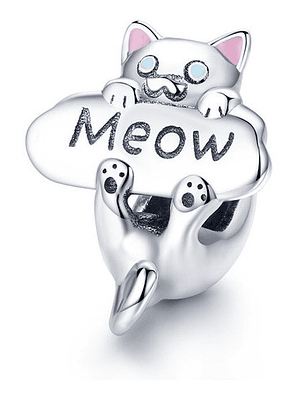 Charm Gato Meow Plata 925