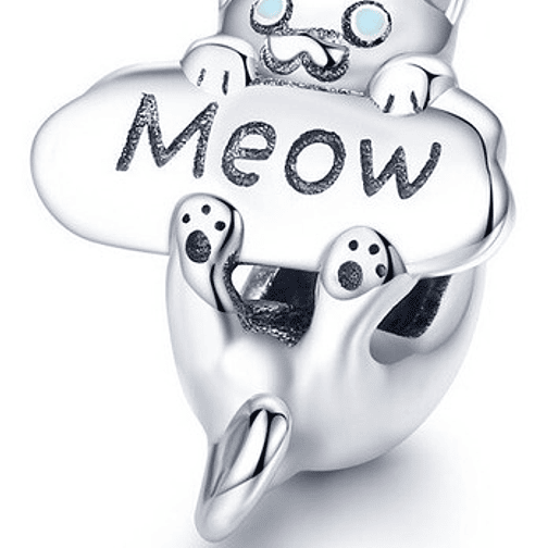 Charm Gato Meow Plata 925 1