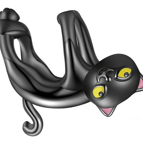 Charm Gatito Negro Plata 925 1