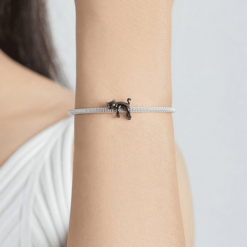 Charm Gatito Negro Plata 925 4