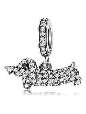 Charm Dachshund Salchicha Plata 925