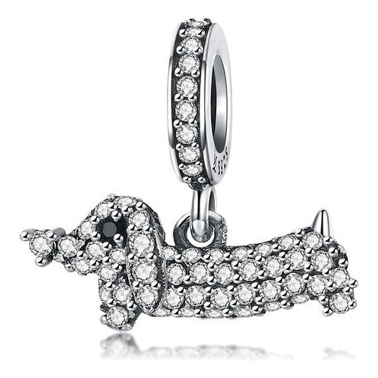 Charm Dachshund Salchicha Plata 925 1