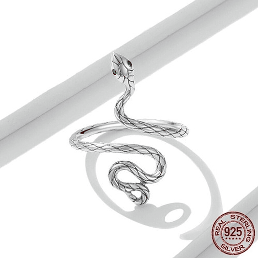 Anillo Serpiente Larga Plata 925 2