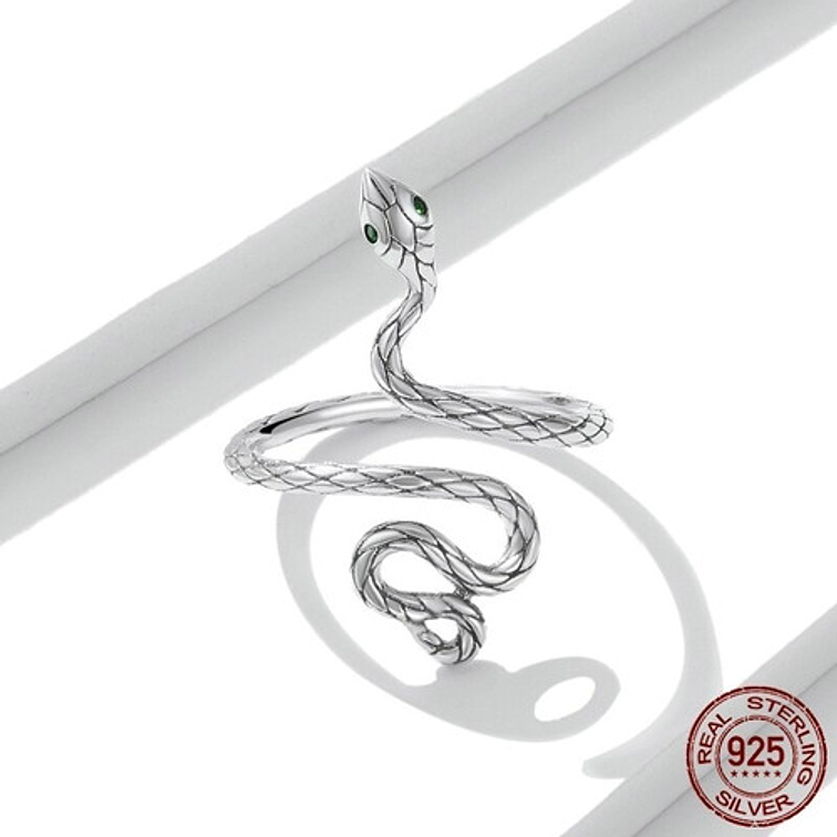 Anillo Serpiente Larga Plata 925 2
