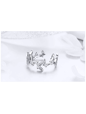 Anillo 12 Mariposas Plata 925