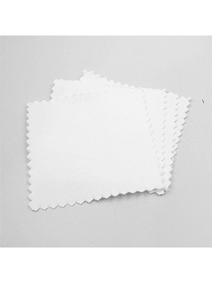 25 Paños Blancos Para Pulir O Limpiar Joyas Plata Y Oro