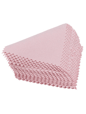 25 Paños Rosados Para Pulir O Limpiar Joyas Plata Y Oro