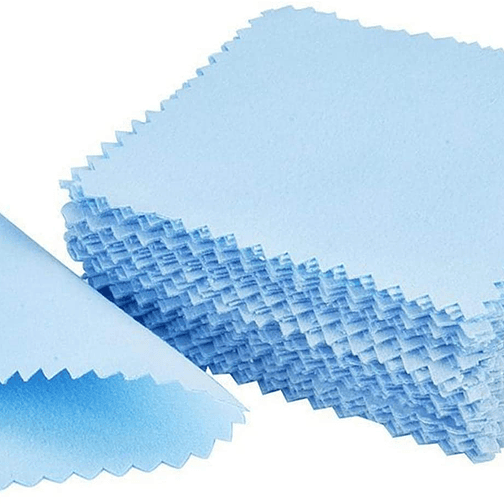 25 Paños Celeste Para Pulir O Limpiar Joyas Plata Y Oro 1