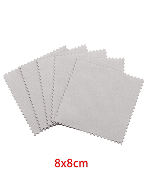 10 Paños Gris Para Pulir O Limpiar Joyas Plata Y Oro