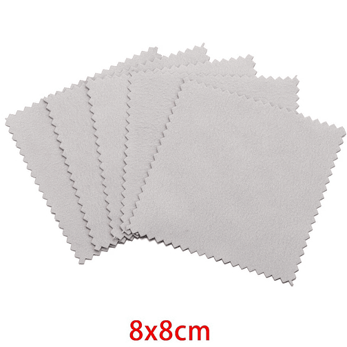 10 Paños Gris Para Pulir O Limpiar Joyas Plata Y Oro 1