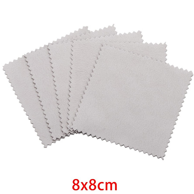 10 Paños Gris Para Pulir O Limpiar Joyas Plata Y Oro 1