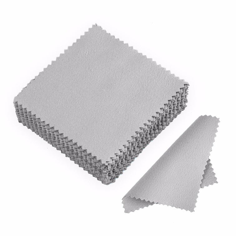 10 Paños Gris Para Pulir O Limpiar Joyas Plata Y Oro 2