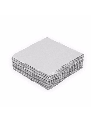 25 Paños Gris Para Pulir O Limpiar Joyas Plata Y Oro