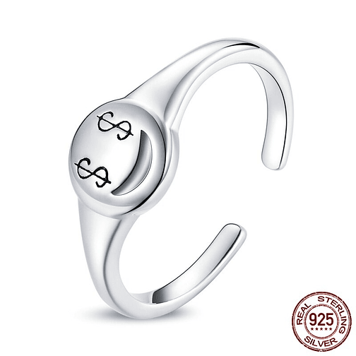 Anillo Cara Sonriente Plata 925 1