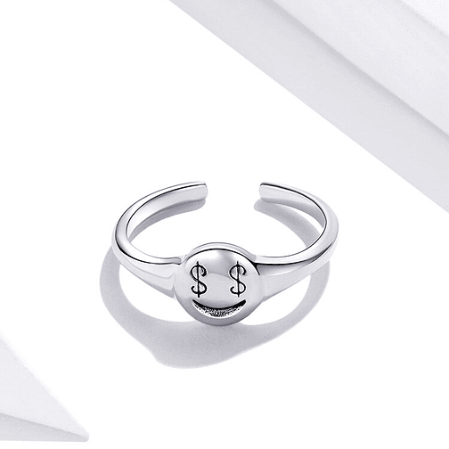 Anillo Cara Sonriente Plata 925 2