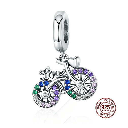 Charm Bicicleta Love Plata 925 1