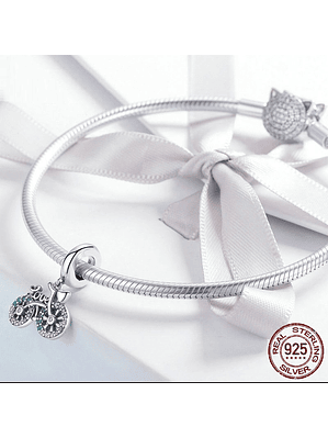 Charm Bicicleta Love Plata 925