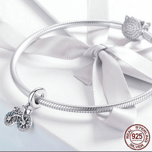 Charm Bicicleta Love Plata 925 2