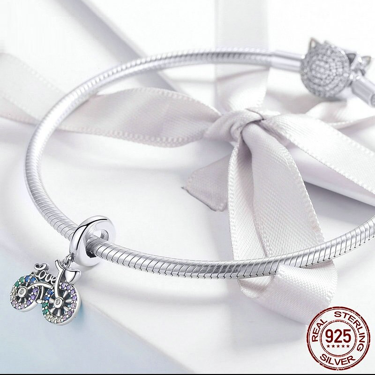 Charm Bicicleta Love Plata 925 2