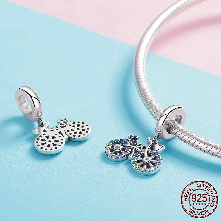 Charm Bicicleta Love Plata 925 3