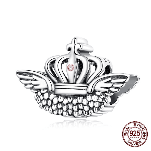 Charm Corona Con Alas Plata 925 1