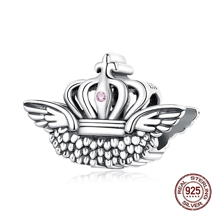Charm Corona Con Alas Plata 925 1