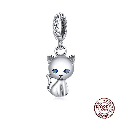 Charm Gato Colgante Plata 925 1