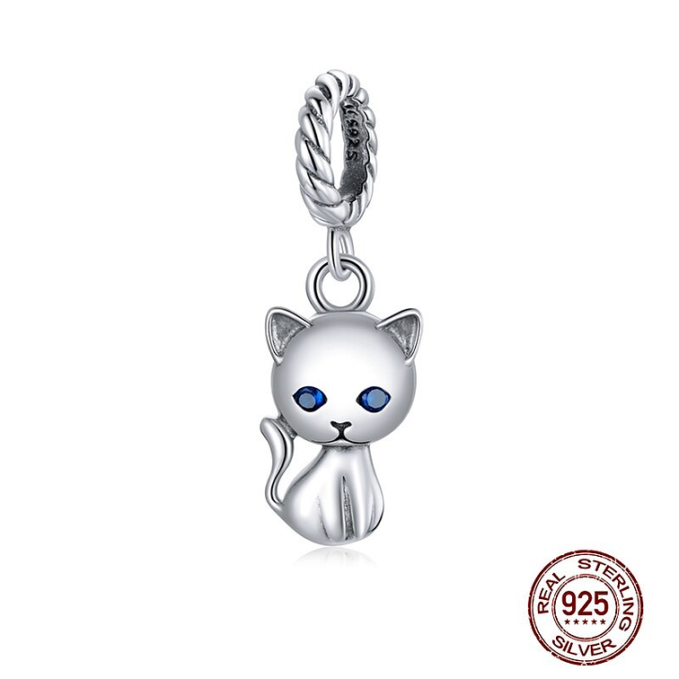 Charm Gato Colgante Plata 925 1