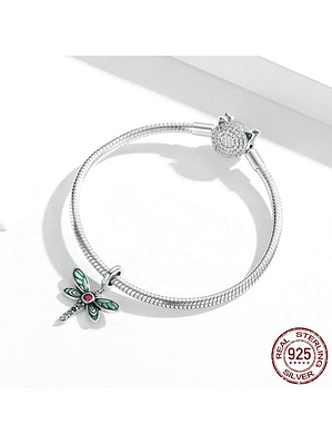 Charm Libélula Brillante Plata 925