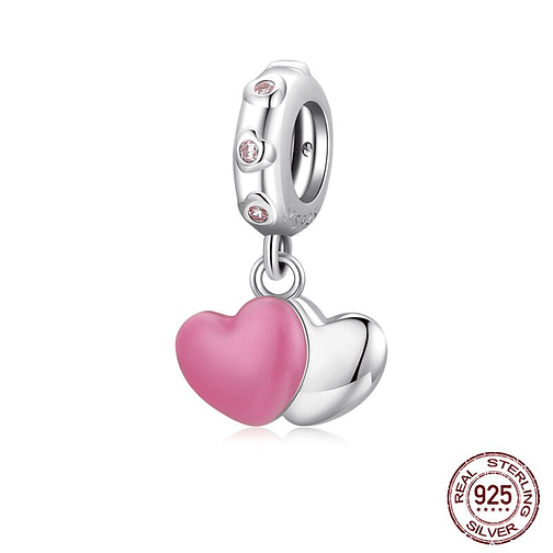 Charm Corazón Doble Plata 925 1