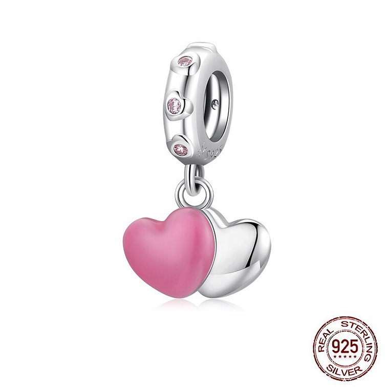 Charm Corazón Doble Plata 925 1