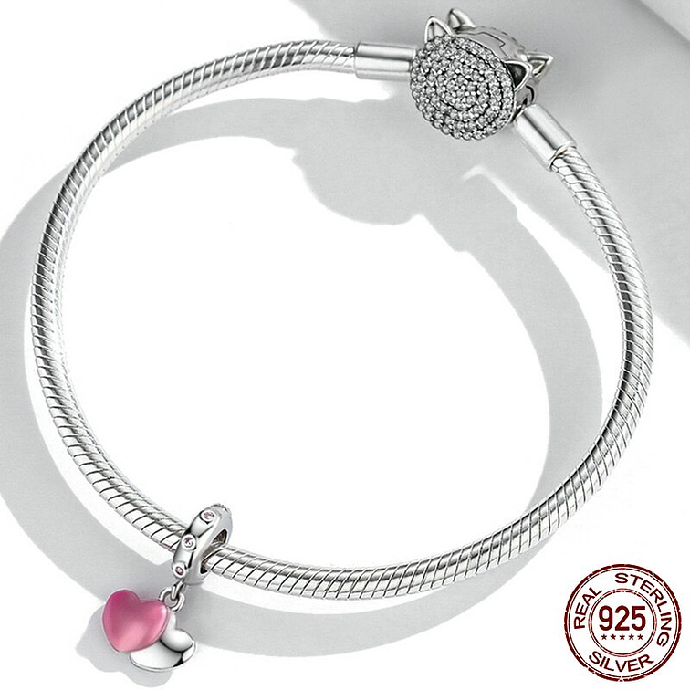 Charm Corazón Doble Plata 925 2