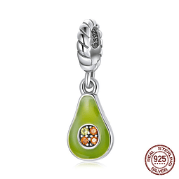 Charm Palta Aguacate Colgante Plata 925