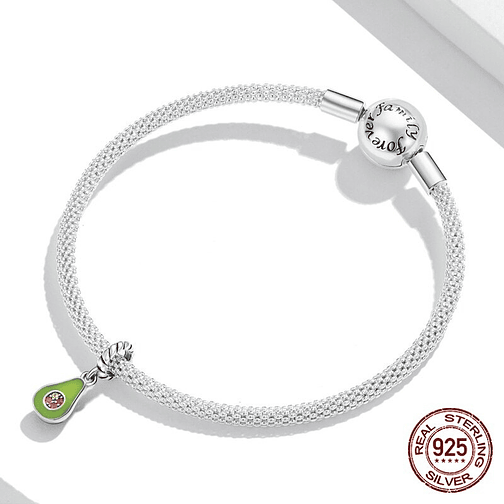 Charm Palta Aguacate Colgante Plata 925 2