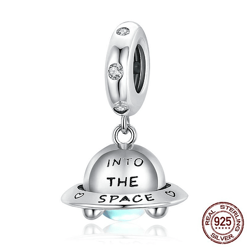 Charm Platillo Volador Ovni Plata 925 1