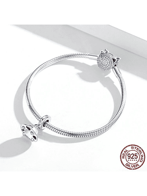 Charm Platillo Volador Ovni Plata 925