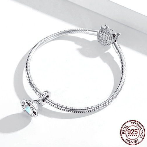 Charm Platillo Volador Ovni Plata 925 2