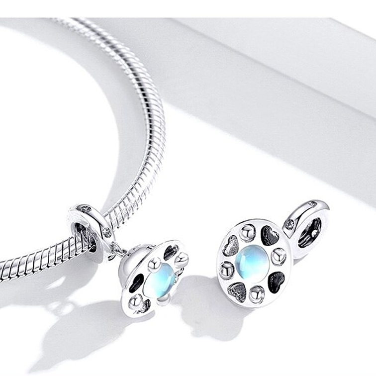 Charm Platillo Volador Ovni Plata 925 3