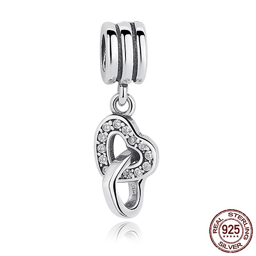 Charm Dos Corazones Plata 925 1