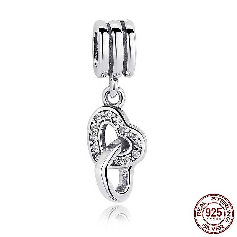 Charm Dos Corazones Plata 925 1