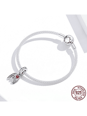 Charm Corazon Expuesto Plata 925