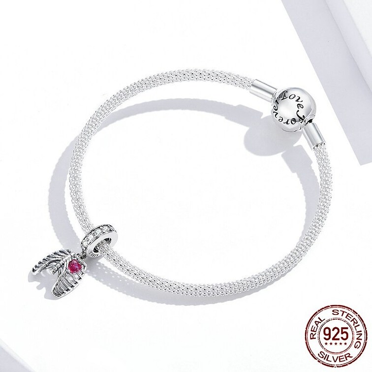 Charm Corazon Expuesto Plata 925 2